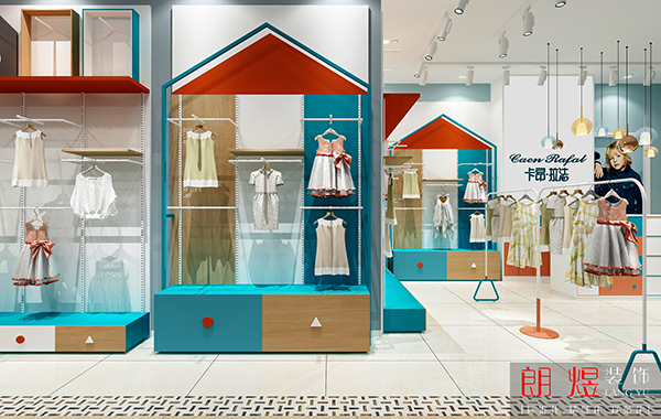 現代童裝實體店鋪裝修效果圖