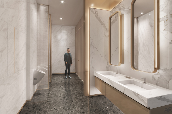 寫字樓辦公室廁所裝修布置方案效果圖