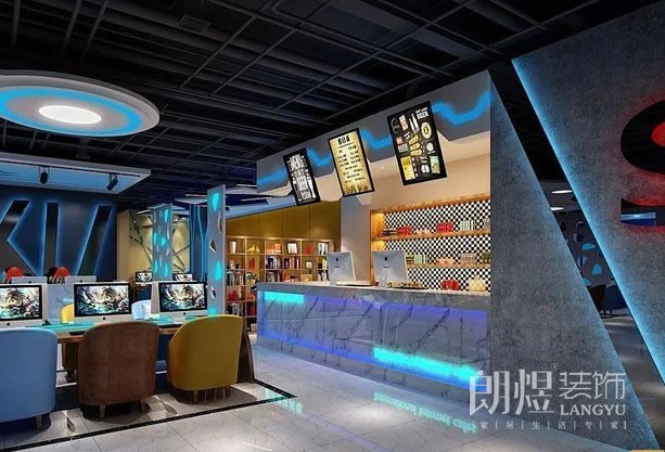 電競網咖裝修設計效果圖參考及注意事項