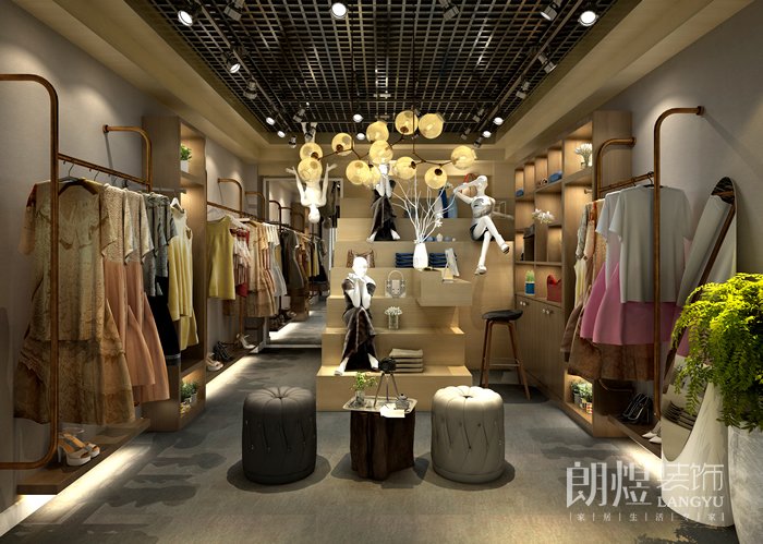 女裝店鋪裝修設(shè)計-室內(nèi)設(shè)計效果圖1