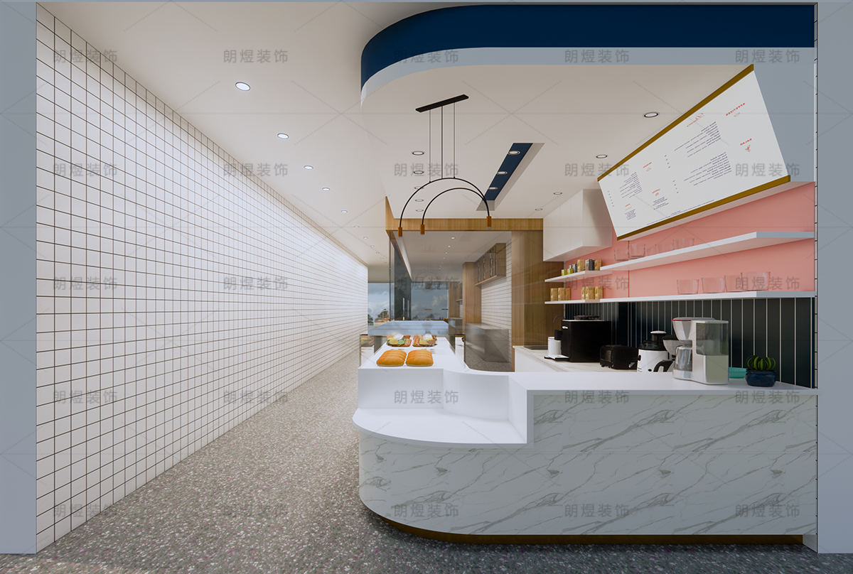 商場奶茶店裝修設(shè)計效果圖