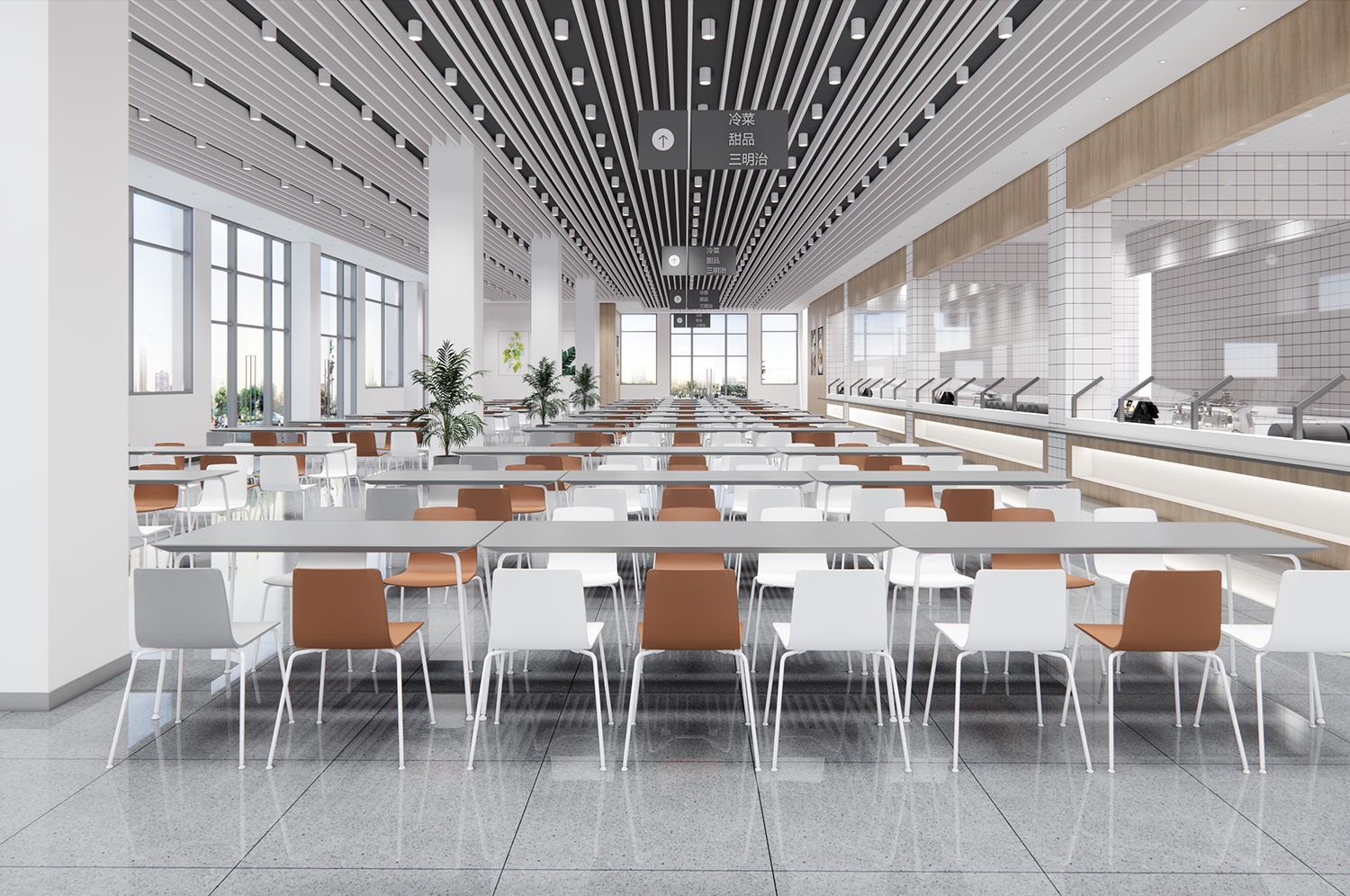 廠區職工食堂裝修改造設計效果圖
