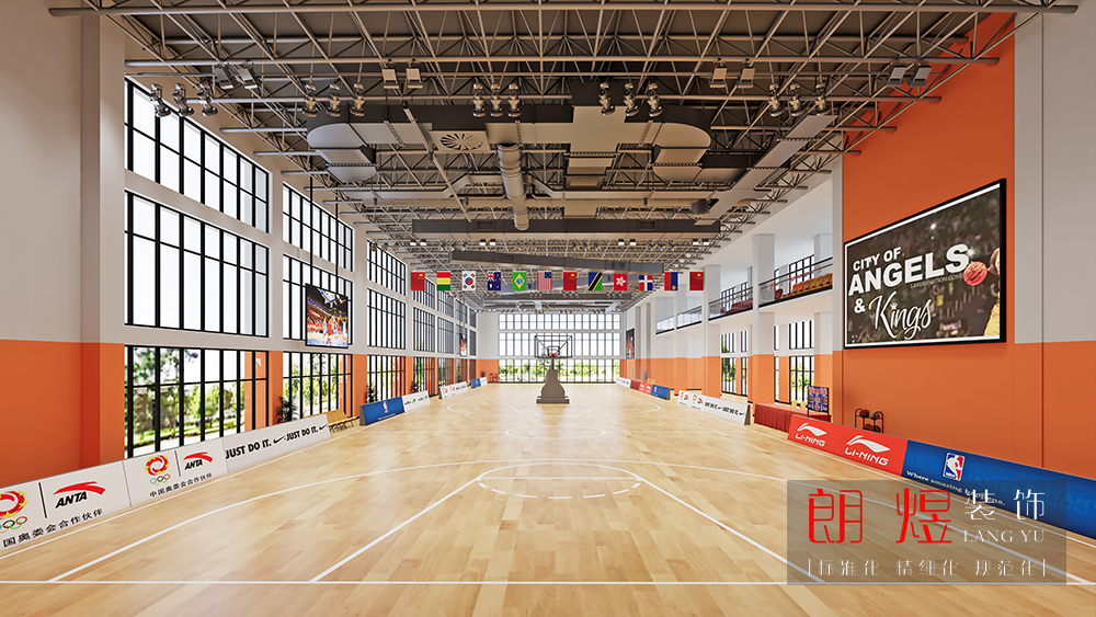 室內(nèi)運動籃球場館裝修效果圖六