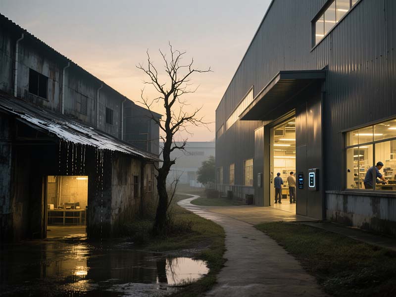 舊廠房結構與新廠房結構