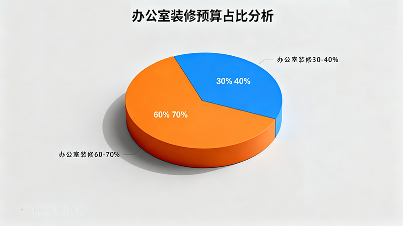 辦公室裝修拆改、水電、吊頂、墻面地面占總預算的30%-40%