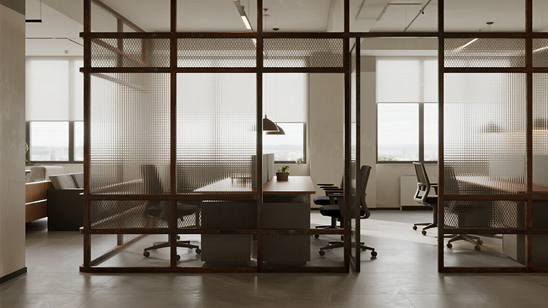 辦公室金屬網(wǎng)隔斷設計